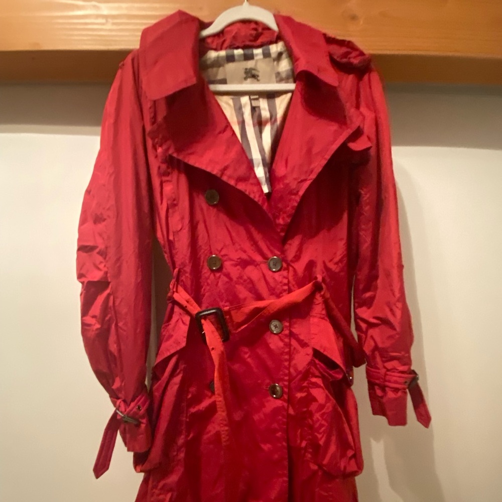 Burberry Red Raincoat